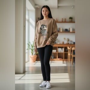 Tan Graphic Sweatshirt